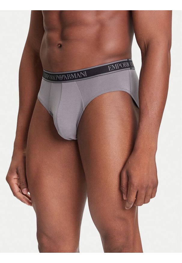 Emporio Armani Underwear Komplet 3 par slipów EM000369 AF10779 MC198 Szary. Kolor: szary. Materiał: bawełna