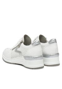 Rieker Sneakersy N4340-80 Biały. Kolor: biały. Materiał: skóra #5
