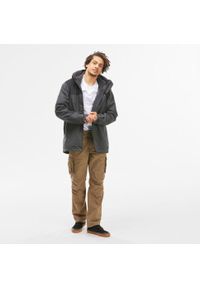 quechua - Kurtka turystyczna męska zimowa Quechua NH100 3w1 0°C wodoodporna. Kolor: czarny, szary, wielokolorowy. Materiał: puch, polar. Sezon: zima. Sport: turystyka piesza #2