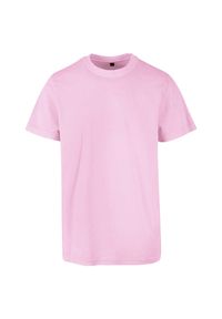 BUILD YOUR BRAND - Koszulka Z Okrągłym Dekoltem Dla Dorosłych Unisex Acid Wash. Kolor: różowy