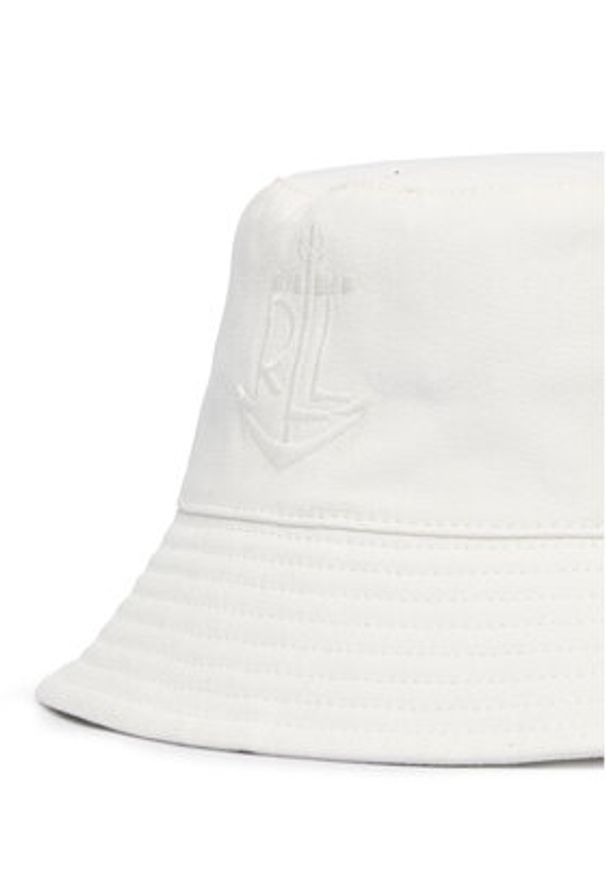 Lauren Ralph Lauren - LAUREN RALPH LAUREN Kapelusz 454966225001 Biały. Kolor: biały. Materiał: bawełna