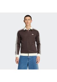 Adidas - adidas Bluza adicolor Classic KE1665 Brązowy Slim Fit. Kolor: brązowy. Materiał: bawełna #1