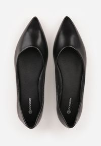 Born2be - Czarne Eleganckie Eleganckie Balerinki z Noskiem w Szpic Abssis. Okazja: na co dzień. Kolor: czarny. Materiał: jeans. Styl: elegancki #5