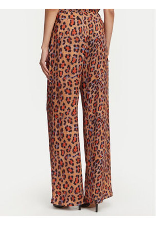 LOLA CASADEMUNT Spodnie palazzo MS2614002 Brązowy Wide Leg. Kolor: brązowy. Materiał: wiskoza