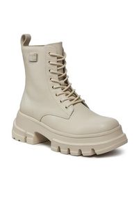 Tommy Jeans Trapery Tjw Chunky Leather Boot EN0EN02503 Beżowy. Kolor: beżowy. Materiał: skóra #5