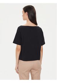 Sisley T-Shirt 3096L400N Czarny Relaxed Fit. Kolor: czarny. Materiał: bawełna #3
