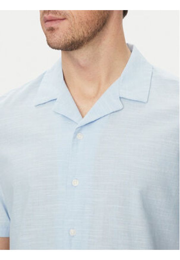 Blend Koszula 20717676 Błękitny Regular Fit. Kolor: niebieski. Materiał: bawełna