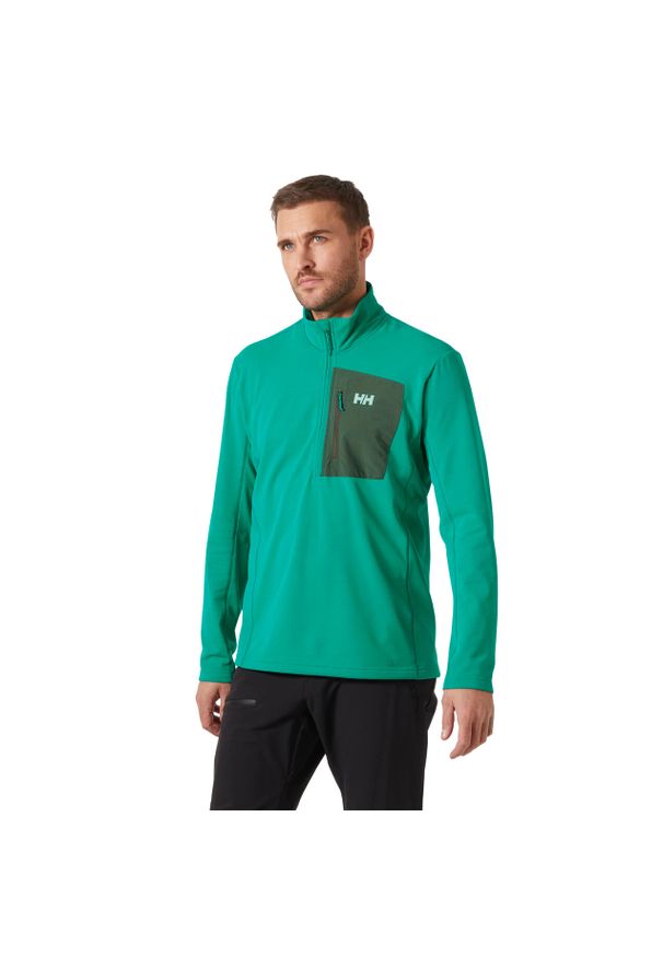 1/2 zip fleece Helly Hansen Versalite. Kolor: zielony. Materiał: polar. Sport: turystyka piesza