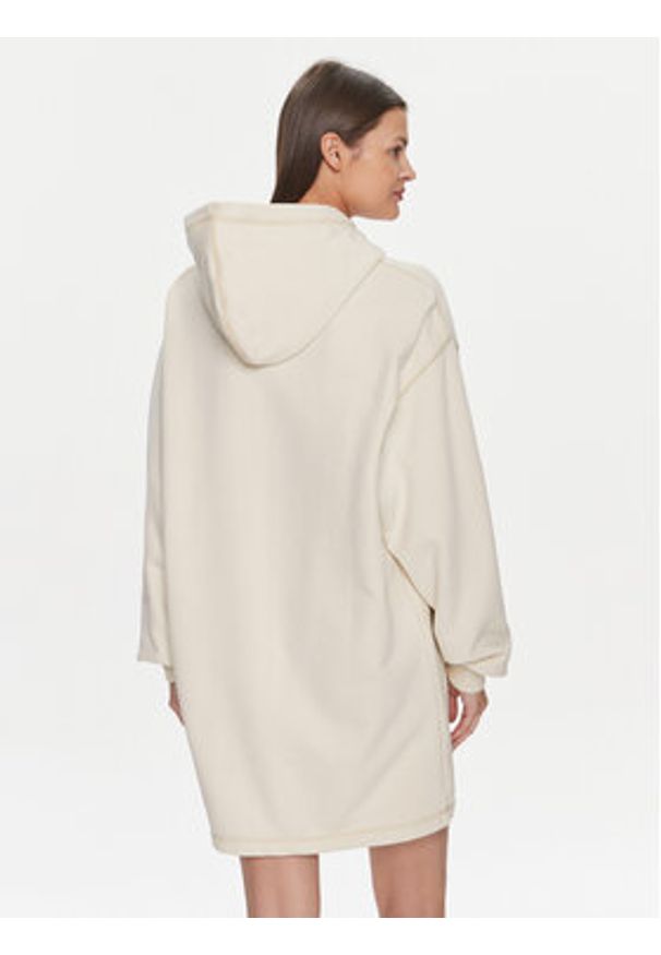 Calvin Klein Jeans Sukienka codzienna Hero Monologo Hoodie Dress J20J223245 Écru Relaxed Fit. Okazja: na co dzień. Materiał: bawełna. Typ sukienki: proste. Styl: casual