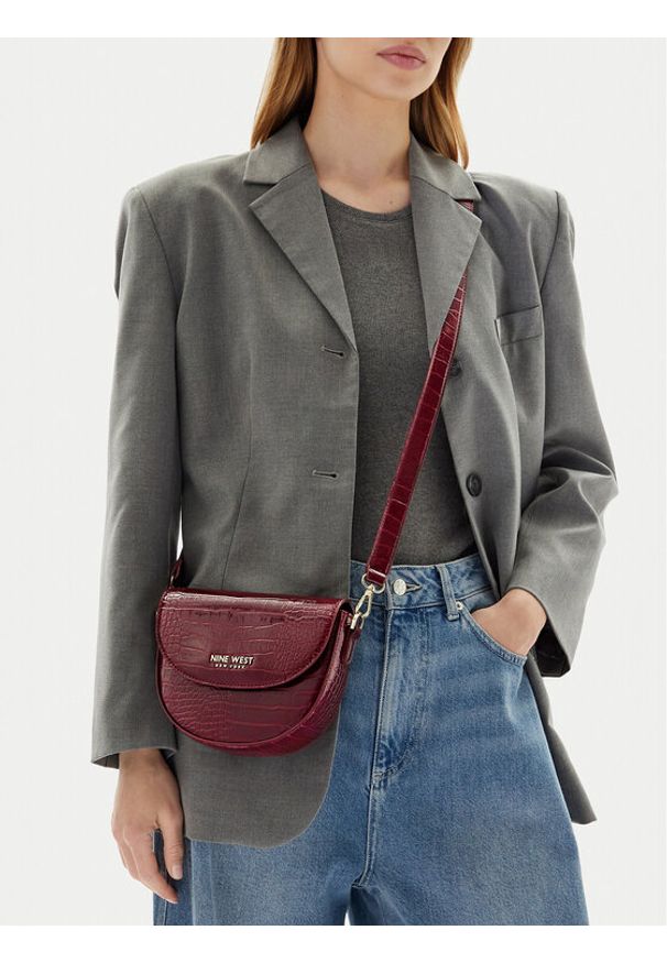 Nine West Torebka CEO-ZOE-S23806 Bordowy. Kolor: czerwony