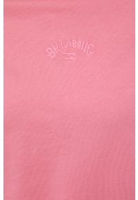 Billabong bluza damska kolor różowy gładka. Kolor: różowy. Materiał: dzianina. Długość rękawa: długi rękaw. Długość: długie. Wzór: gładki #4
