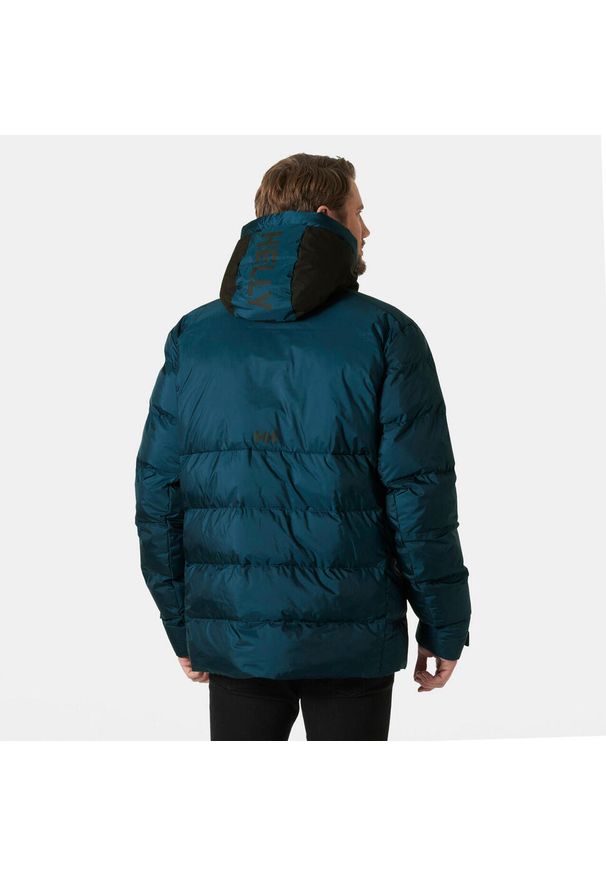 Kurtka z kapturem Helly Hansen Park. Typ kołnierza: kaptur. Kolor: niebieski. Materiał: puch