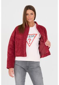 Guess - GUESS Bordowa damska kurtka, Rozmiar L. Kolor: czerwony. Długość: krótkie #7