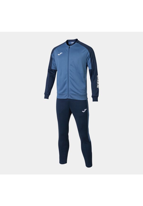 Dres do piłki nożnej męski Joma Eco championship. Kolor: niebieski. Materiał: dresówka. Sport: piłka nożna