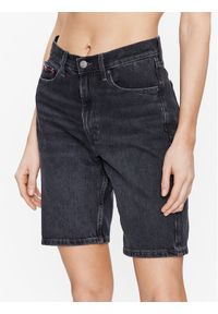 Tommy Jeans Szorty jeansowe Harper DW0DW15594 Czarny Regular Fit. Kolor: czarny. Materiał: bawełna
