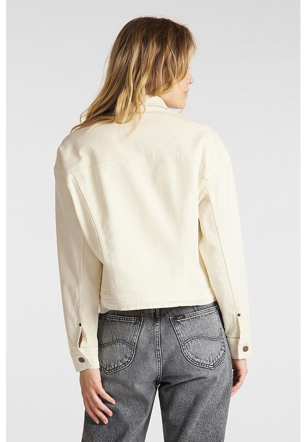 Lee - LEE RIDER DRAWSTRING DAMSKA KURTKA JEANSOWA BUTTERCREAM L54LQHOI 112112794. Materiał: jeans