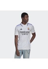 Koszulka piłkarska męska Adidas Real Madrid 22/23 Home Jersey. Kolor: biały. Materiał: jersey. Sport: piłka nożna