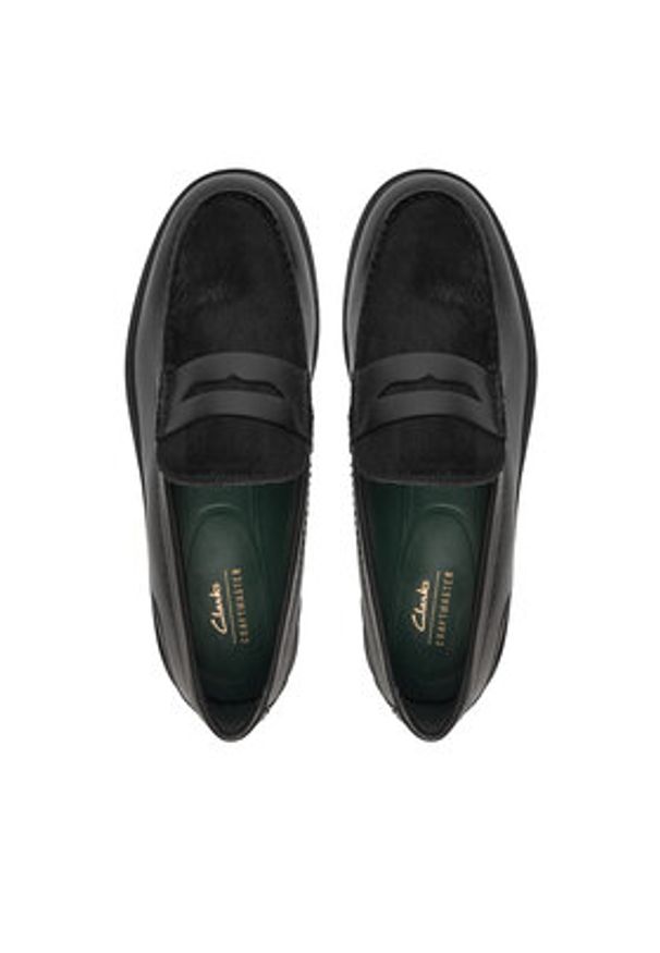 Clarks Mokasyny CraftJames Lo 26184686 Czarny. Kolor: czarny. Materiał: skóra