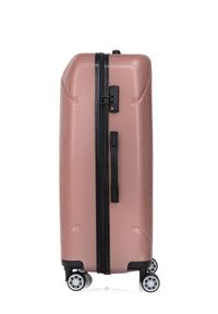 Ochnik - Komplet walizek na kółkach 19'/24'/28'. Kolor: różowy. Materiał: guma, poliester, materiał #4