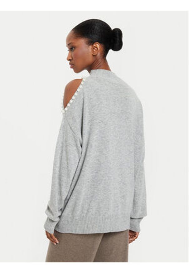 Kontatto Sweter 3M0179 Szary Regular Fit. Kolor: szary. Materiał: syntetyk