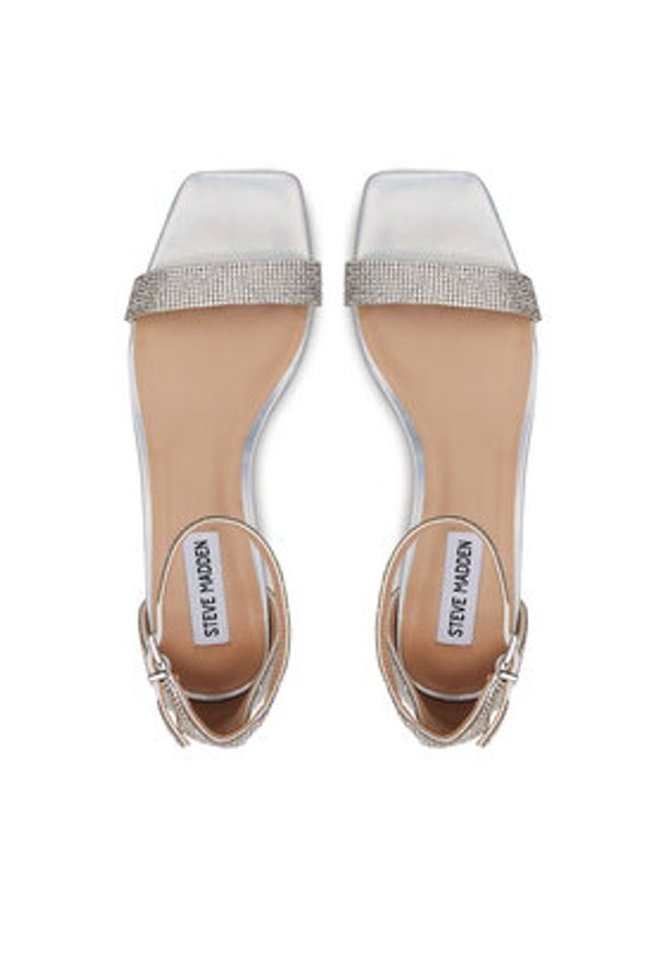Steve Madden Sandały Gena-R SM11003580 Srebrny. Kolor: srebrny. Materiał: materiał