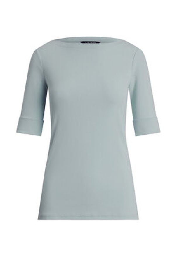 Lauren Ralph Lauren - LAUREN RALPH LAUREN Bluzka 200654963187 Błękitny Slim Fit. Kolor: niebieski. Materiał: bawełna