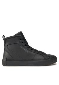 Calvin Klein Jeans Sneakersy Vulcanized Mid Laceup Mix In Uc YM0YM00900 Czarny. Kolor: czarny