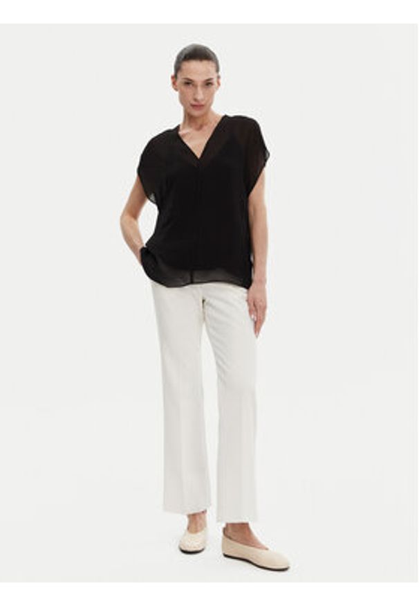 Calvin Klein Bluzka K20K208187 Czarny Relaxed Fit. Kolor: czarny. Materiał: syntetyk