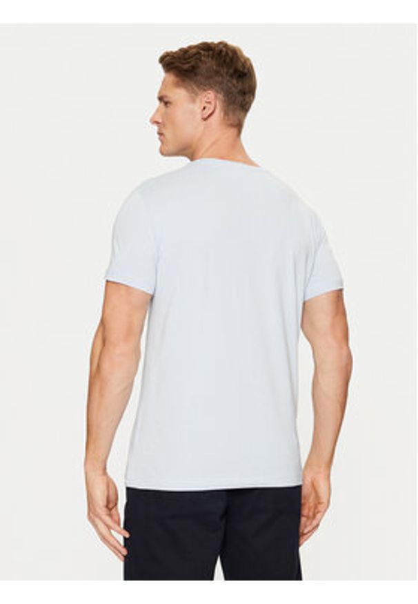 TOMMY HILFIGER - Tommy Hilfiger T-Shirt MW0MW10800 Błękitny Slim Fit. Kolor: niebieski. Materiał: bawełna