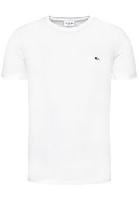 Lacoste T-Shirt TH2038 Biały Regular Fit. Kolor: biały. Materiał: bawełna #3