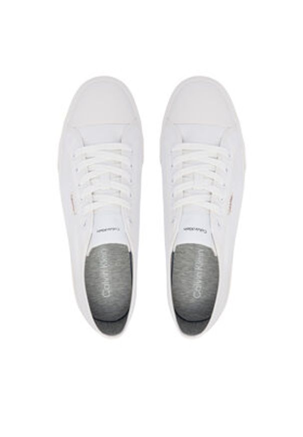 Calvin Klein Trampki Vulc Laceup Cv HM0HM02121 Biały. Kolor: biały. Materiał: materiał