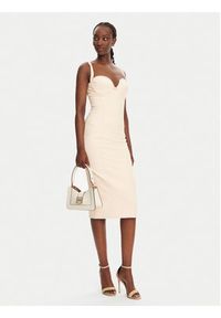 Elisabetta Franchi Sukienka koktajlowa AB85052E2 193 Beżowy Regular Fit. Kolor: beżowy. Materiał: syntetyk. Styl: wizytowy #4