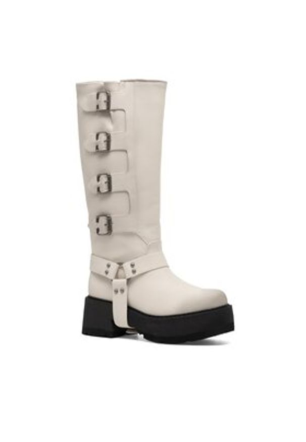 Jenny Fairy Kozaki WS22236-04 Biały. Kolor: biały. Materiał: syntetyk