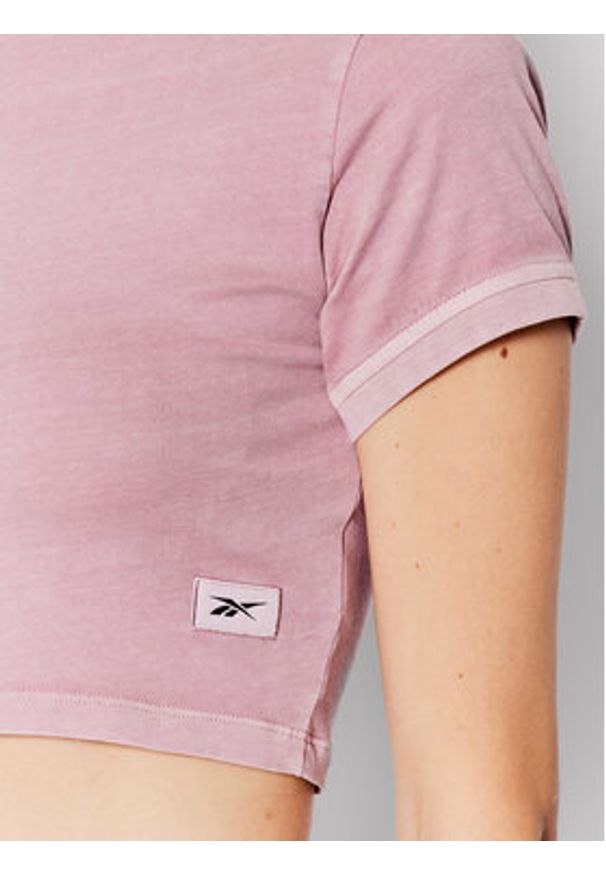 Reebok T-Shirt Classics Natural Dye HK4967 Różowy Slim Fit. Kolor: różowy. Materiał: bawełna