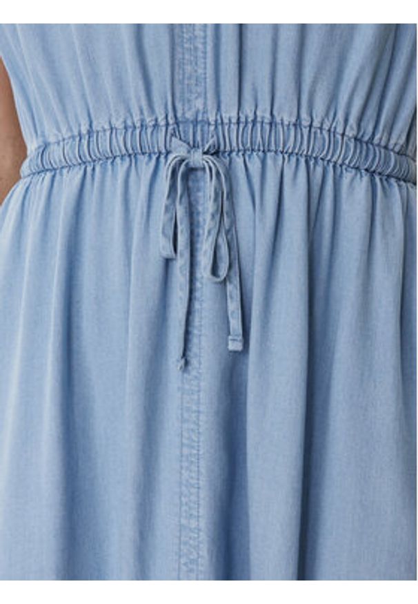 DKNY Sukienka codzienna DJ6D9183 Błękitny Relaxed Fit. Okazja: na co dzień. Kolor: niebieski. Materiał: lyocell. Typ sukienki: proste. Styl: casual