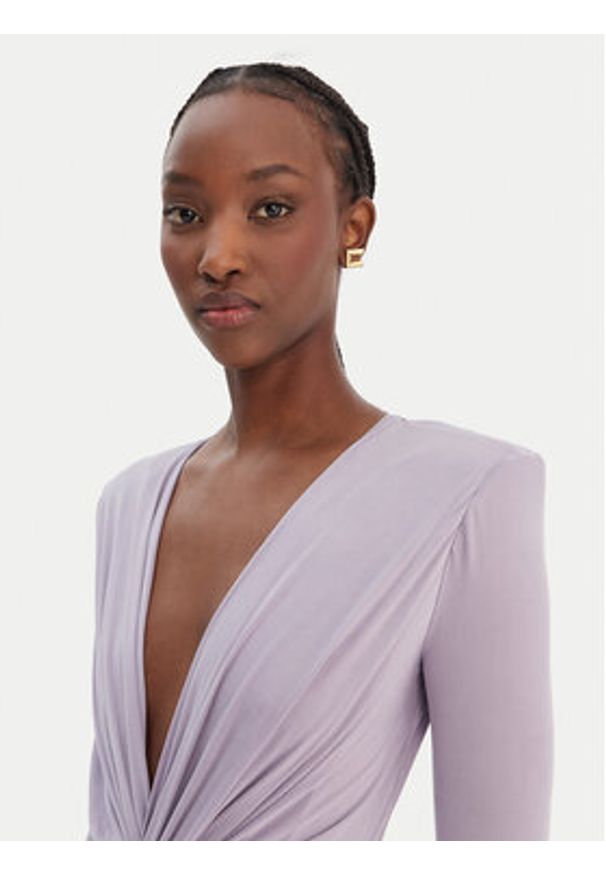 Elisabetta Franchi Sukienka wieczorowa AB-R29-61E2-V850 Fioletowy Regular Fit. Kolor: fioletowy. Materiał: syntetyk. Styl: wizytowy