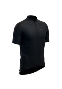 TRIBAN - Koszulka rowerowa szosowa Triban RC500. Kolor: czarny. Materiał: poliester, elastan, materiał, poliamid. Sport: wspinaczka