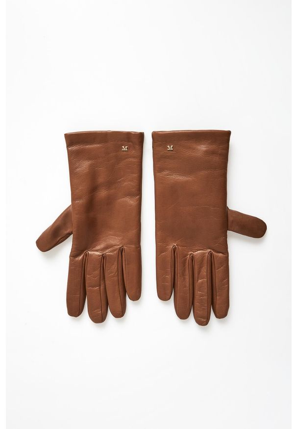 Max Mara Accessori - Rękawiczki damskie skórzane Spalato MAX MARA ACCESSORI. Materiał: skóra
