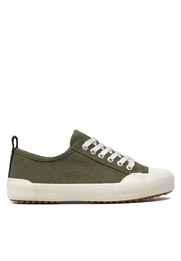 EMU Australia Trampki Hosier W13022 Khaki. Kolor: brązowy. Materiał: bawełna, materiał