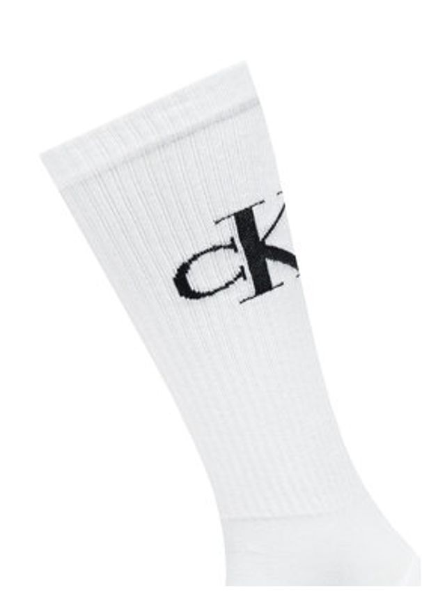 Calvin Klein Jeans Skarpety długie 701228802 Biały. Kolor: biały. Materiał: materiał, bawełna