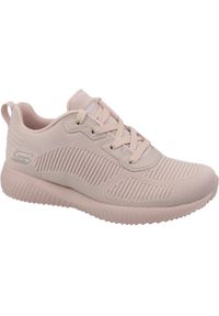 skechers - Buty do chodzenia damskie Skechers Bobs Squad. Kolor: wielokolorowy, różowy. Materiał: materiał, syntetyk, tkanina. Sport: turystyka piesza
