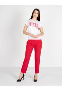 Pinko T-shirt "Annuvolare" | 1V10Q8 Y81C | Annuvolare T-shirt | Kobieta | Biały. Okazja: na co dzień. Kolor: biały. Materiał: bawełna. Wzór: nadruk. Styl: casual