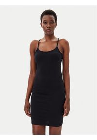 JJXX Sukienka codzienna Gigi 12267294 Czarny Slim Fit. Okazja: na co dzień. Kolor: czarny. Materiał: bawełna. Typ sukienki: proste. Styl: casual