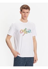 Quiksilver T-Shirt Signature Move EQYZT07223 Biały Regular Fit. Kolor: biały. Materiał: bawełna