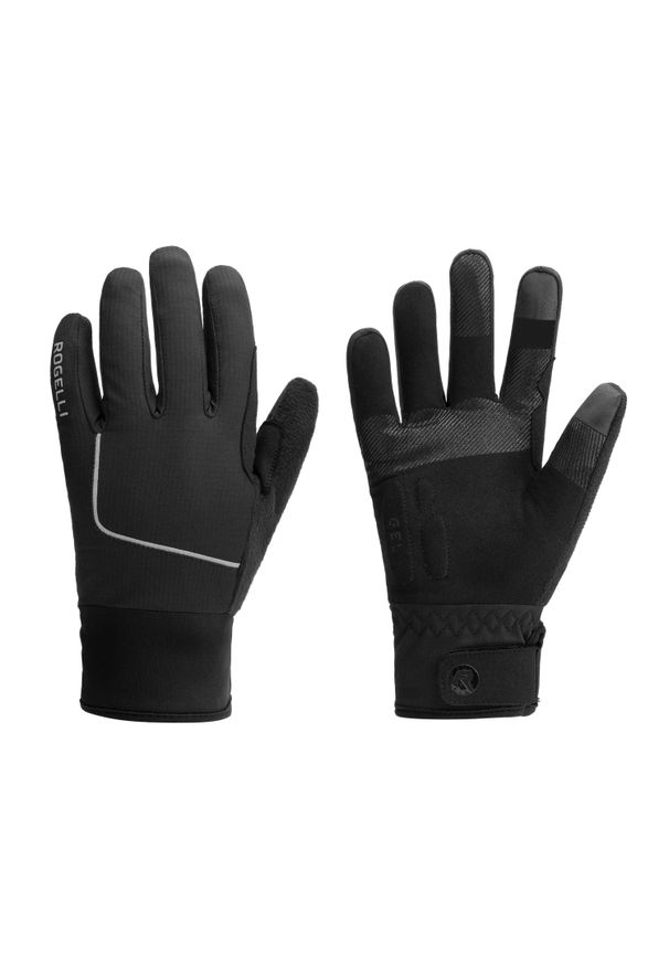 ROGELLI - Rękawiczki zimowe damskie Rogelli Essential, nieprzemakalne. Kolor: czarny. Sezon: zima. Sport: kolarstwo