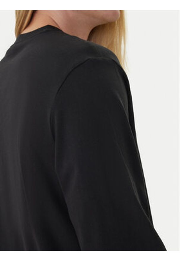 Calvin Klein Longsleeve Standard Logo LV04LD232G Czarny Relaxed Fit. Kolor: czarny. Materiał: bawełna. Długość rękawa: długi rękaw
