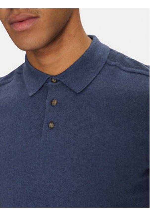 Selected Homme Polo 16092437 Granatowy Regular Fit. Typ kołnierza: polo. Kolor: niebieski. Materiał: bawełna