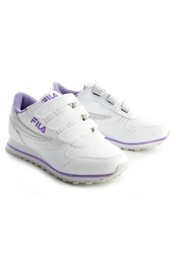 Buty do chodzenia dziecięce Fila Orbit Velcro Low. Kolor: biały, fioletowy, wielokolorowy. Sport: turystyka piesza