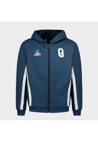 Dziecięca bluza z kapturem zapinana na zamek Le Coq Sportif EFRO Paris 2024 N°1. Typ kołnierza: kaptur. Kolor: niebieski #1