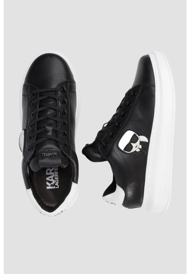Karl Lagerfeld - KARL LAGERFELD Czarne sneakersy Kapri Mens Nft Lo Lace. Kolor: czarny